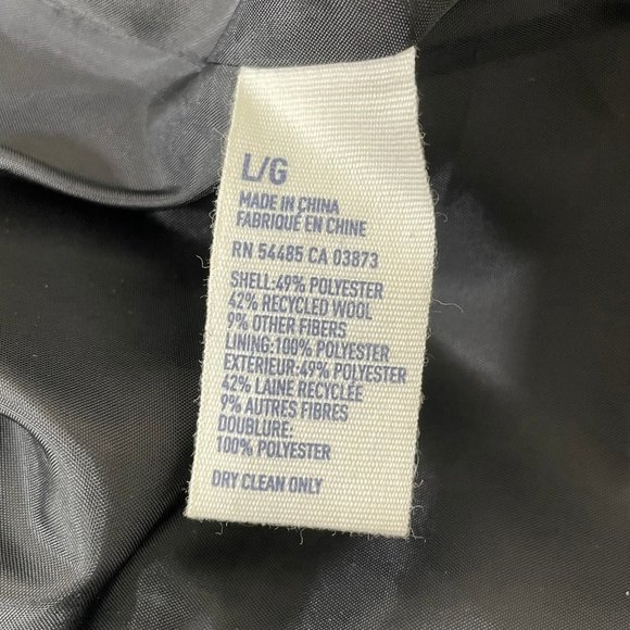 Abercrombie & Fitch Men’s L Wool Blend Herringbone Gray Tweed Blazer - Picture 14 of 15